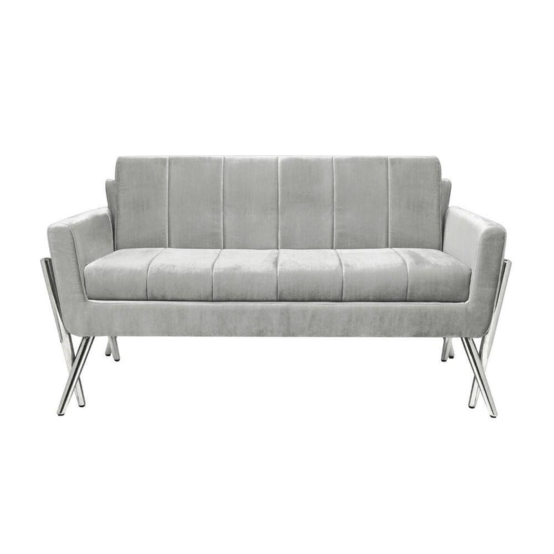 Grey Streamline Loveseat 