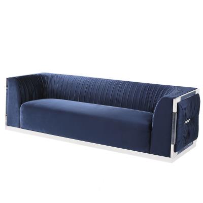 Blue Creme Sofa 3 Seats 