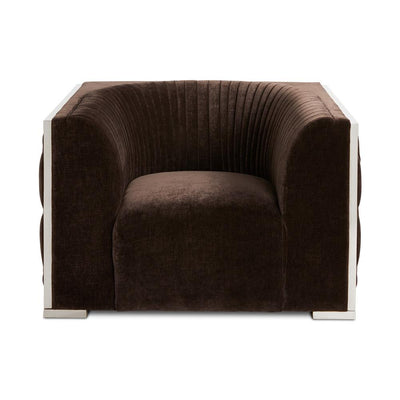 Brown Accent Chair Steel Frame #010023