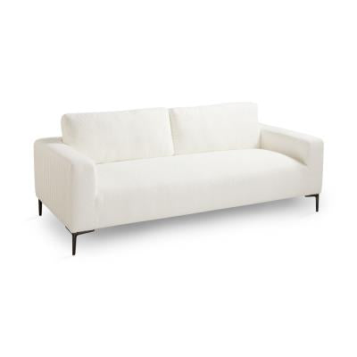 White Plush Sofa 3 Seats 