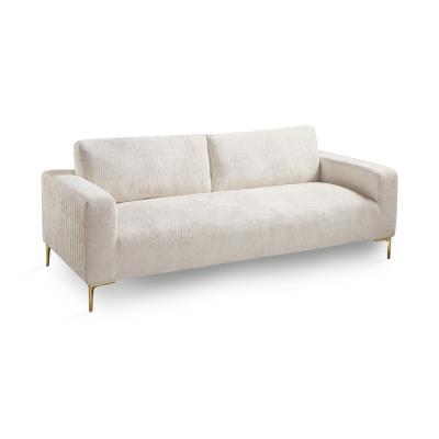 Khaki Plush Sofa 3 Seats