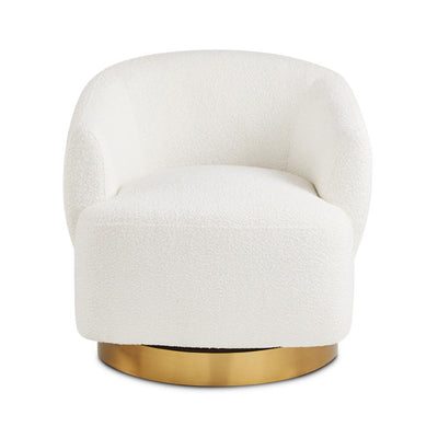 White Velvet Accent Chair #0100015