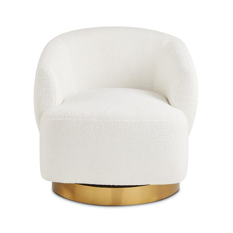 White Velvet Accent Chair 