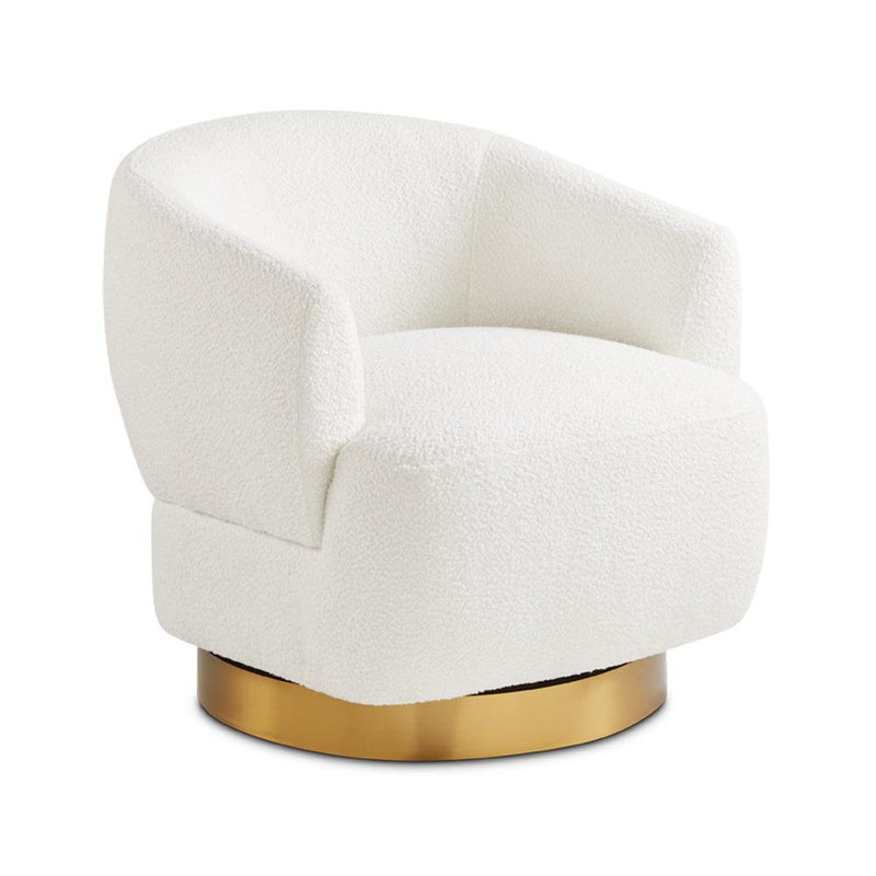 White Velvet Accent Chair 