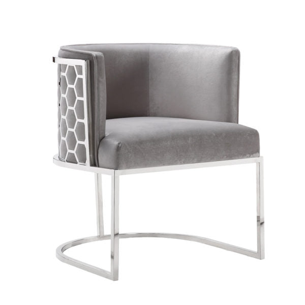 Chamberlain Chair: Grey Velvet