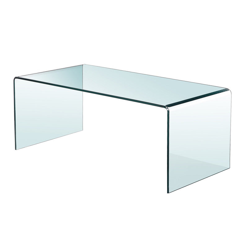 Bent Glass Coffee Table Without Shelf