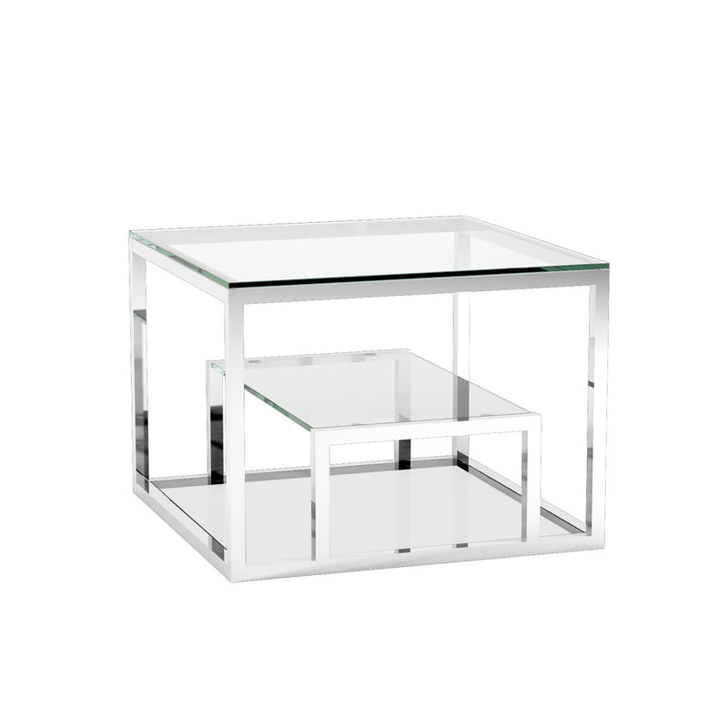 Barolo End Table: Silver