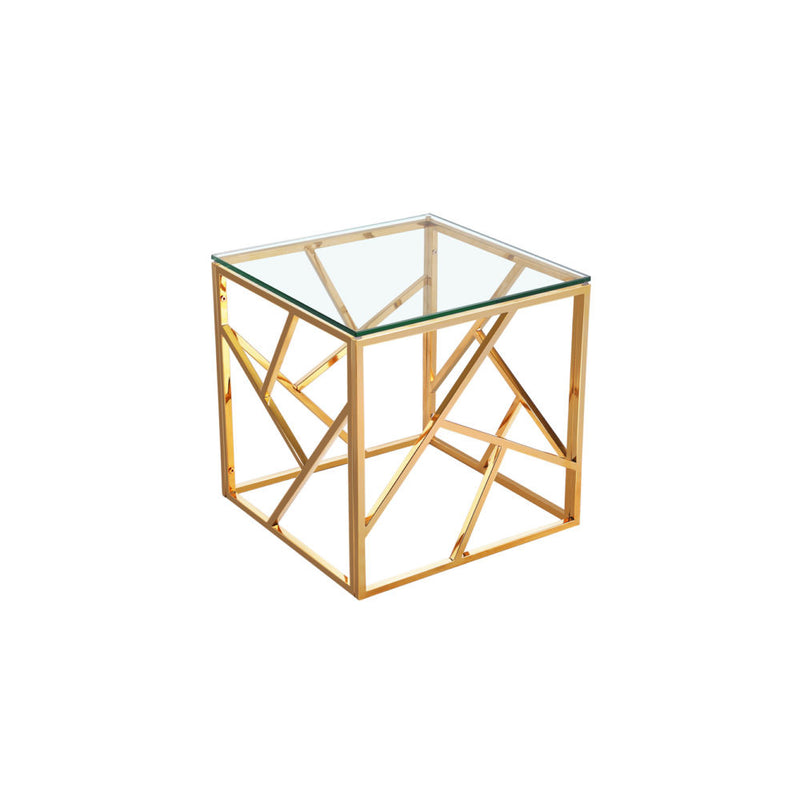 Carole End Table: Gold