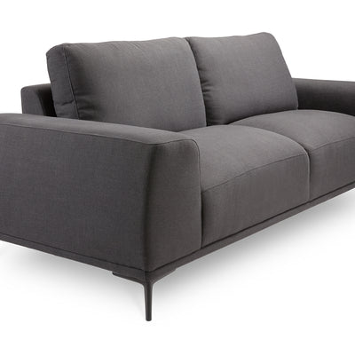 Black Fabric Sofa 2 Seats #030017