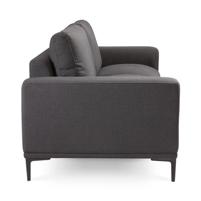 Black Fabric Sofa 2 Seats #030017