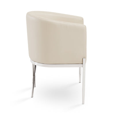 Taupe Leatherette Accent Chair #010022