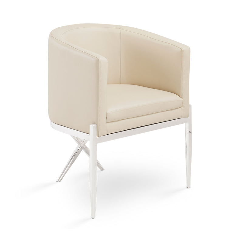 Taupe Leatherette Accent Chair 