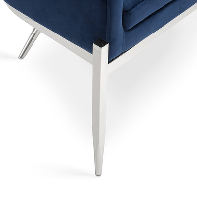 Blue Velvet Accent Chair #010021