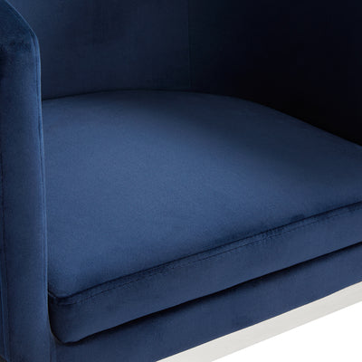 Blue Velvet Accent Chair #010021