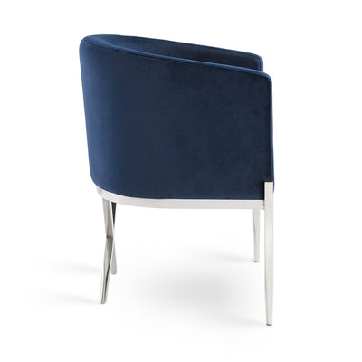 Blue Velvet Accent Chair #010021