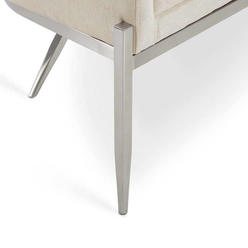 Ivory Crossback Accent Chair 