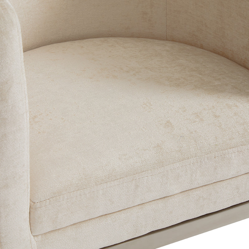 Ivory Crossback Accent Chair 