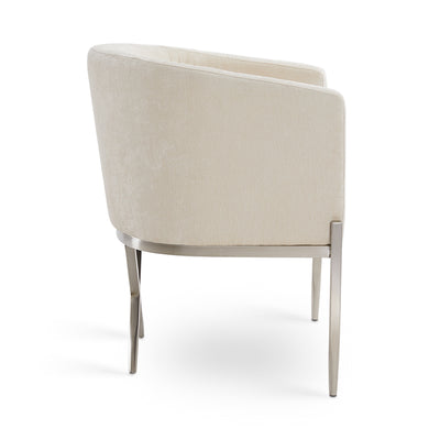 Ivory Crossback Accent Chair #010020