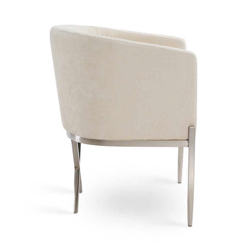 Ivory Crossback Accent Chair 