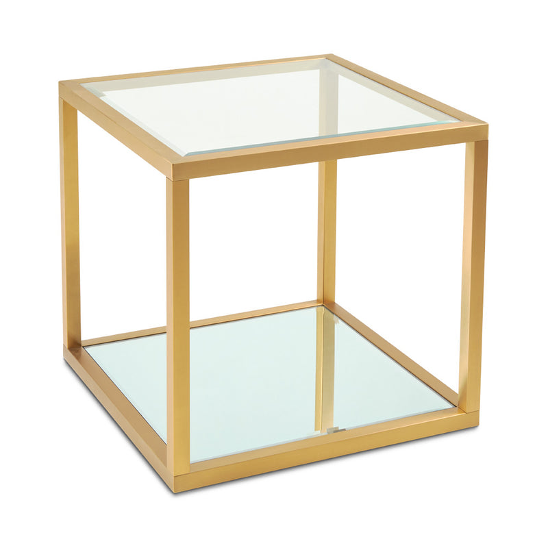 Caspian End Table: Gold