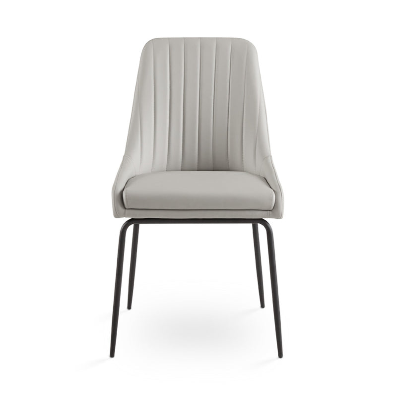 Light Grey Moira Black Dining Chair 