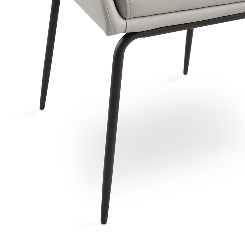 Light Grey Moira Black Dining Chair 