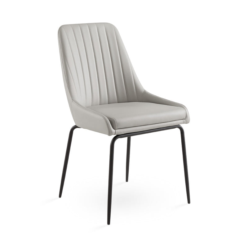 Light Grey Moira Black Dining Chair 