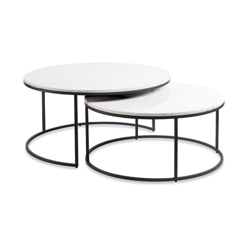 Amelia Nesting Coffee Tables - Black finish (set of 2)