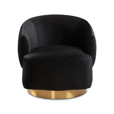 Black Velvet Accent Chair #010010