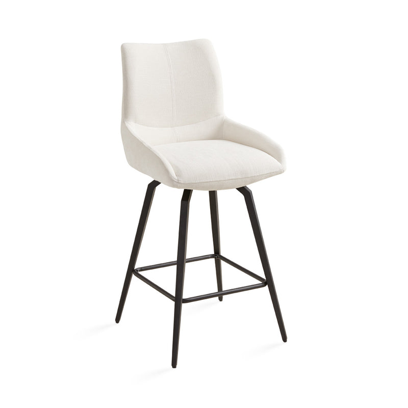 Nona Counter Chair: Ivory Linen