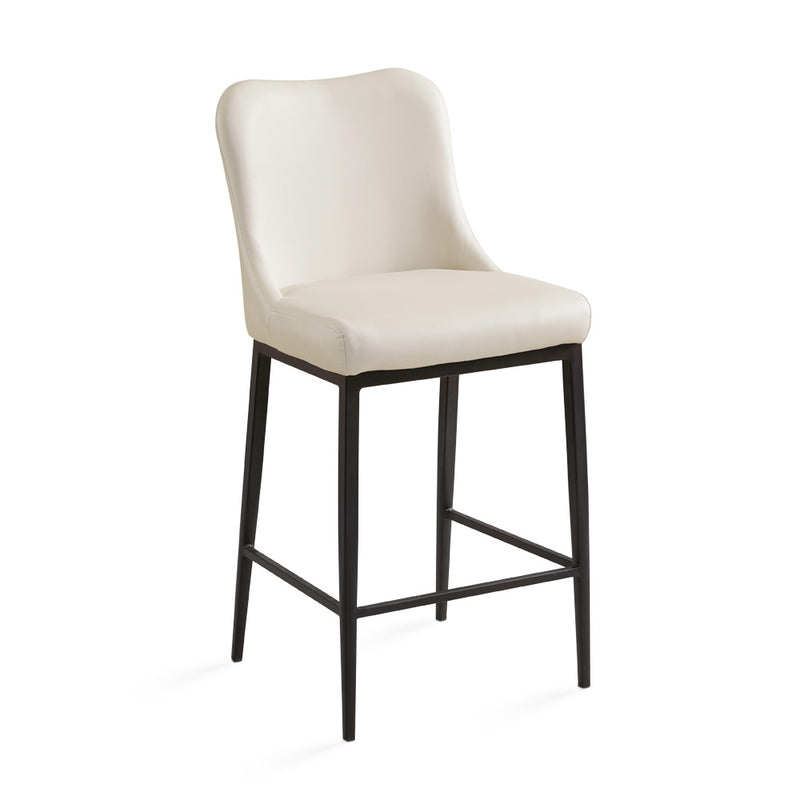 Maverick Counter Chair: Taupe Leatherette