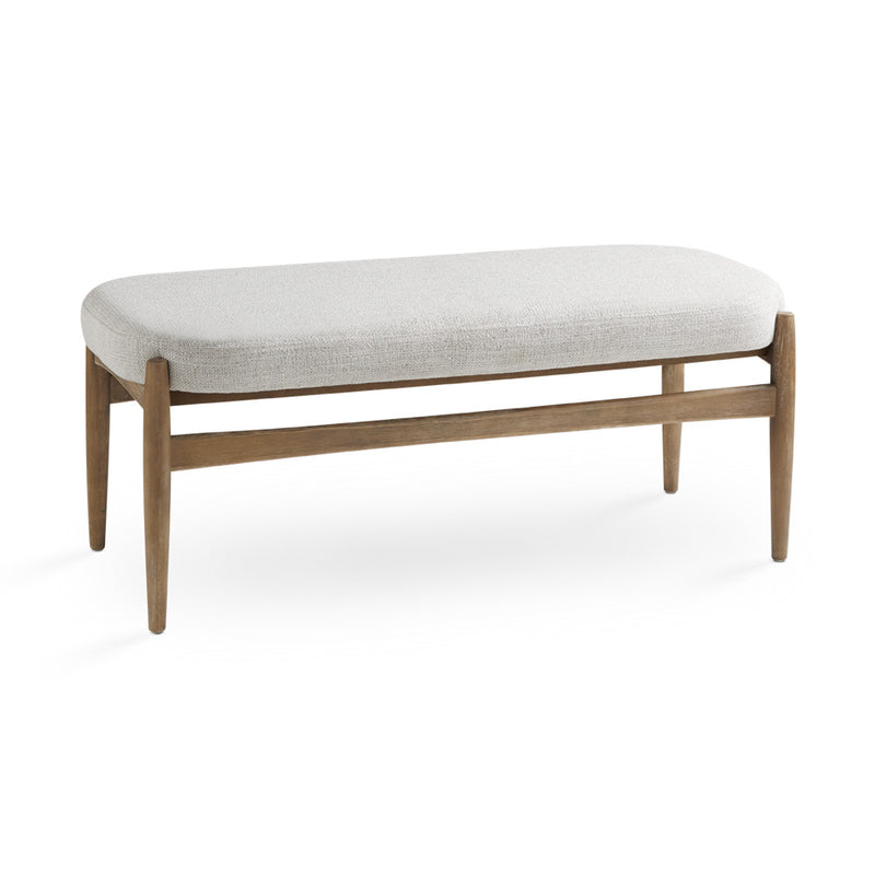 Salina Bench: Grey Linen