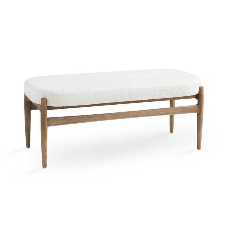 Salina Bench: White Boucle