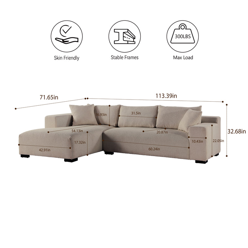 Khaki Sectional Sofa 