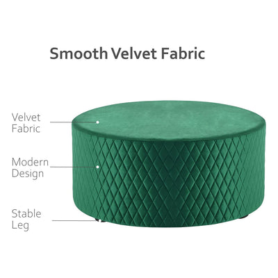 Solid Green Round Coffee Table