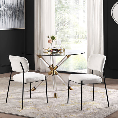 White Dining Chair*2 #130001