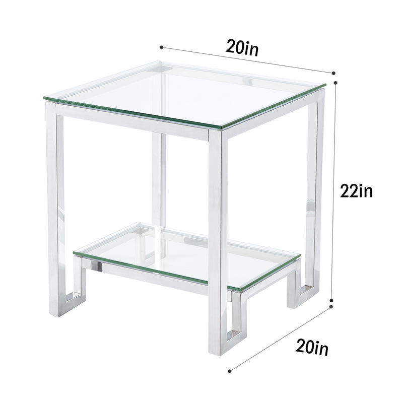 Glass End Table