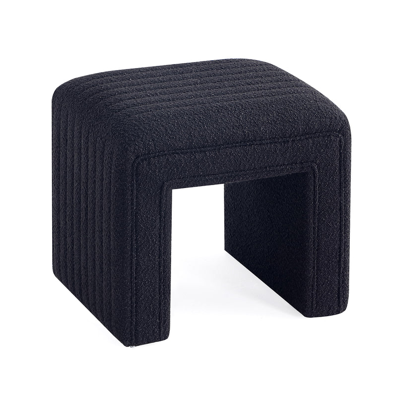 Black boucle online ottoman