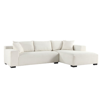 White Sectional Sofa Couch #030005