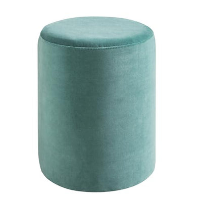 Green Velvet Round Ottoman