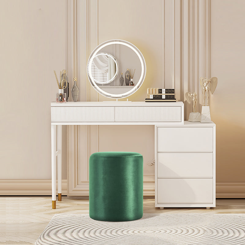 Solid Green-Round Ottoman Chair