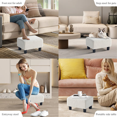 White Foot Resting Stool #100052