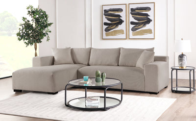 Khaki Sectional Sofa #030006