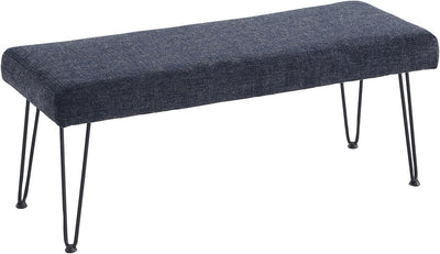 Blue Linen Long Bench #900013