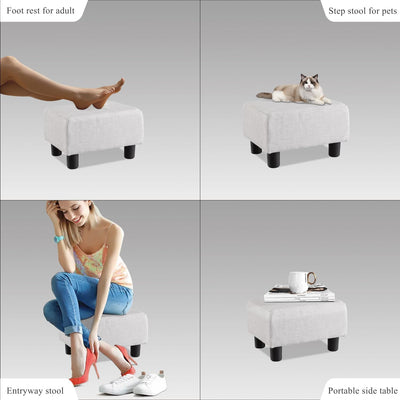 Light Grey Foot Resting Stool #100063