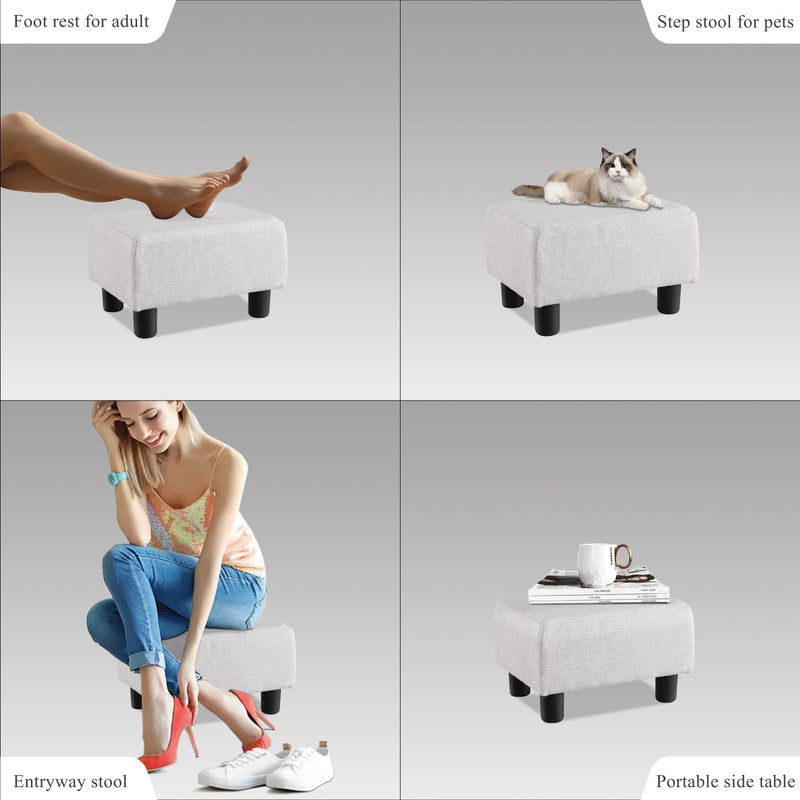 Light Grey Foot Resting Stool 