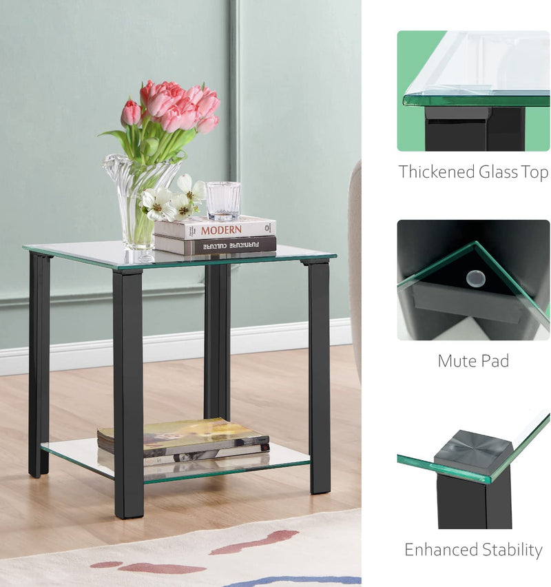 Glass End Table