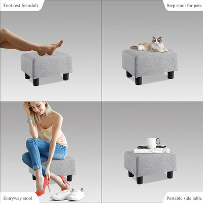 Grey Foot Resting Stool #100064