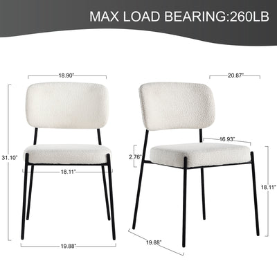 White Dining Chair*2 #130001