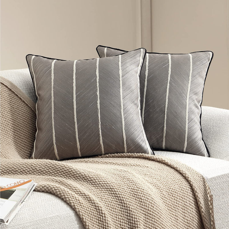 Stylish Grey Throw Pillow Covers